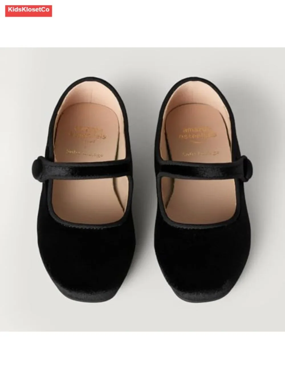 Toddler Girls Mary Jane Ballet Flats Velvet Memory Foam Non-Slip
